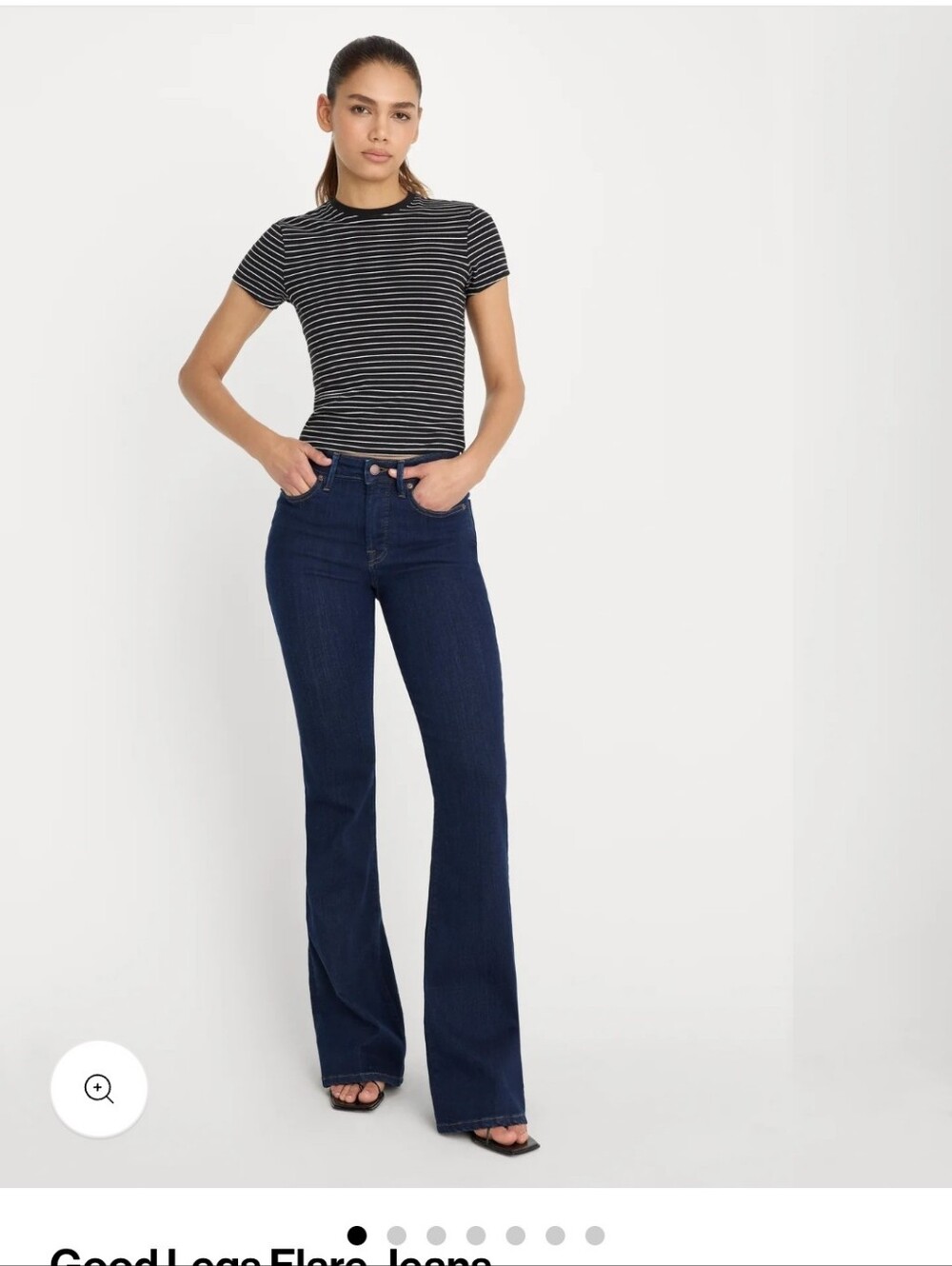 GOOD AMERICAN Good Legs Women's Flared Jeans Size 28 - Picture 3 of 9